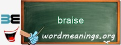 WordMeaning blackboard for braise